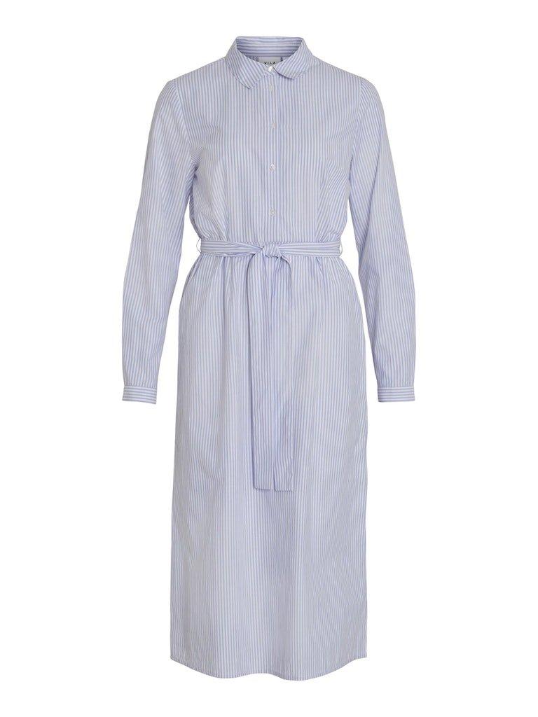 Vila Mie - Stribet skjortekjole - HUSET Men & Women