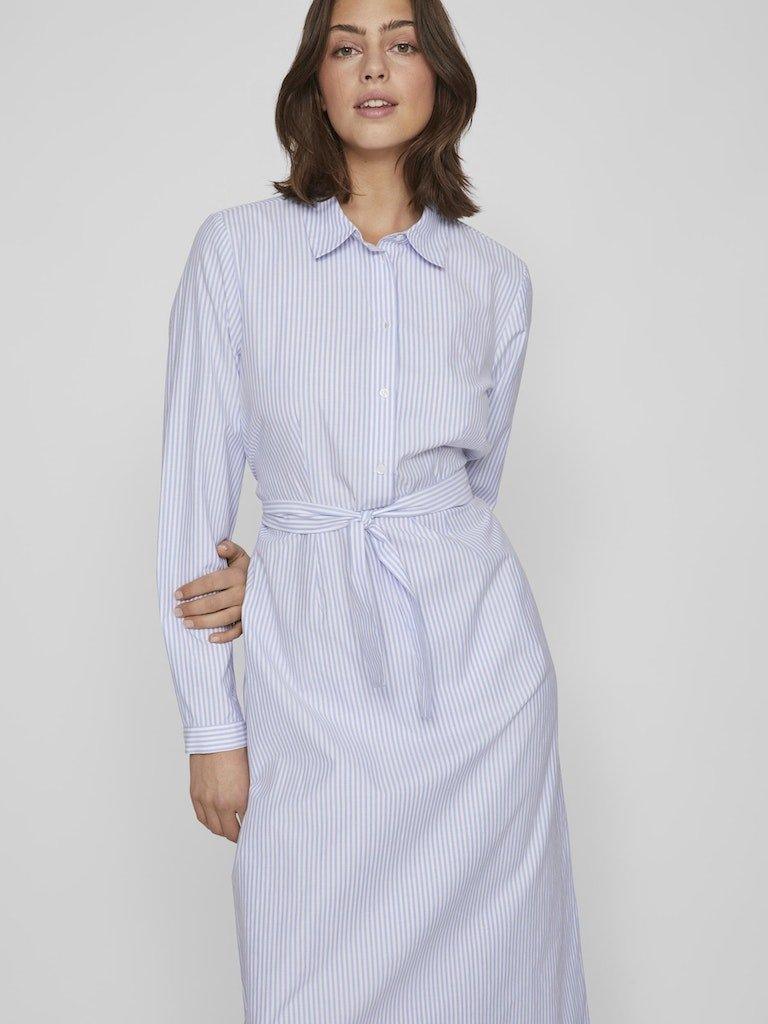 Vila Mie - Stribet skjortekjole - HUSET Men & Women