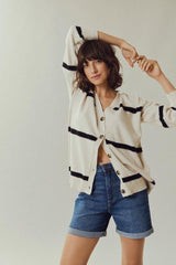 Vila Viril - Stribet cardigan - HUSET Men & Women